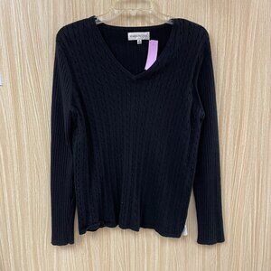 Evan Picone Black Sweater size XL